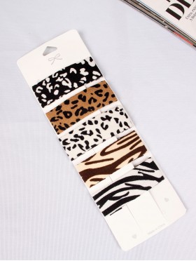 Animal Print Hair Clips (5 Pcs)